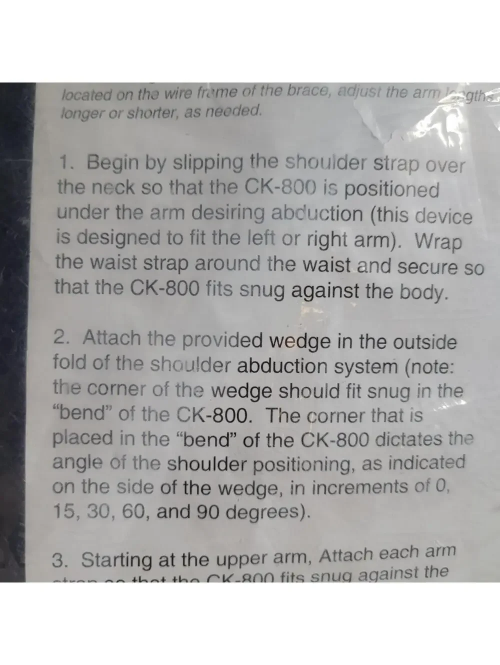 Comfortmax CK-800 Shoulder & Arm Abduction System Size Small New